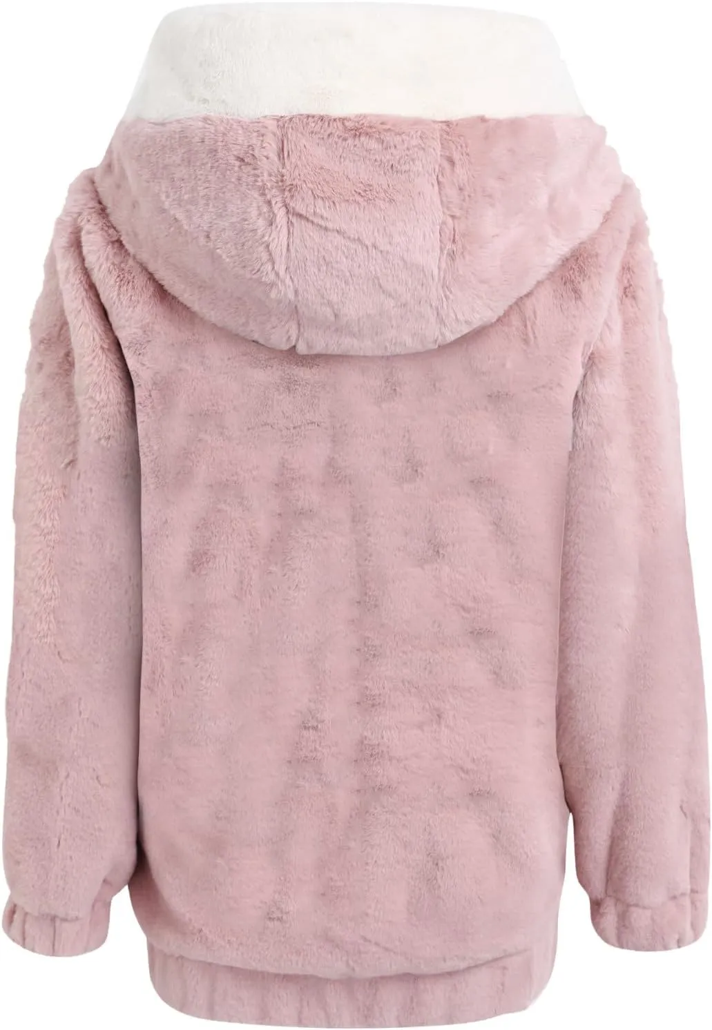 2024 Coats for Women Fuzzy Zip Up Hoodies Color Block Sweaters Coat Soft Sherpa Jackets Casual Warm Outwear with Pocket