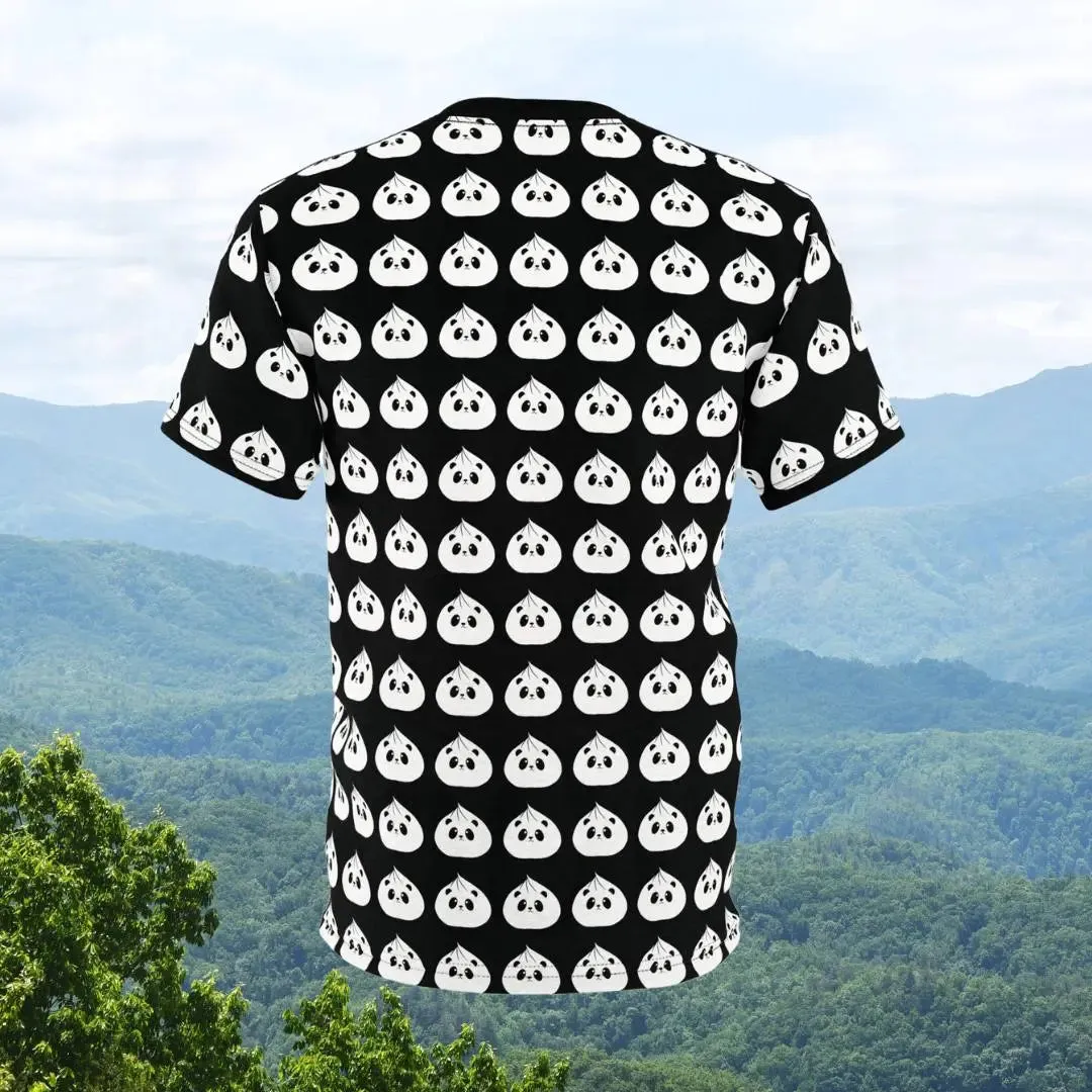 Adorable Black & White Panda Dumpling All Over Print Tee