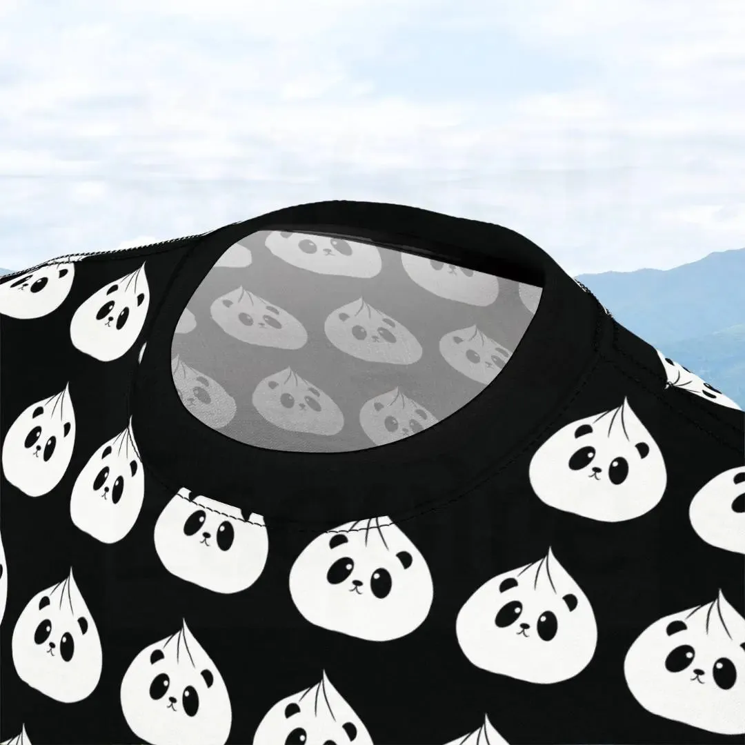 Adorable Black & White Panda Dumpling All Over Print Tee