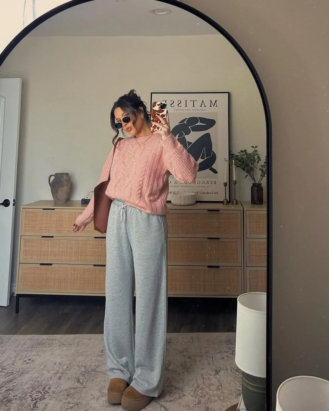 CIDER Women’s Wide Leg Sweatpants - High Waisted Straight Leg Casual Lounge Sweat Pants with Pockets Spring