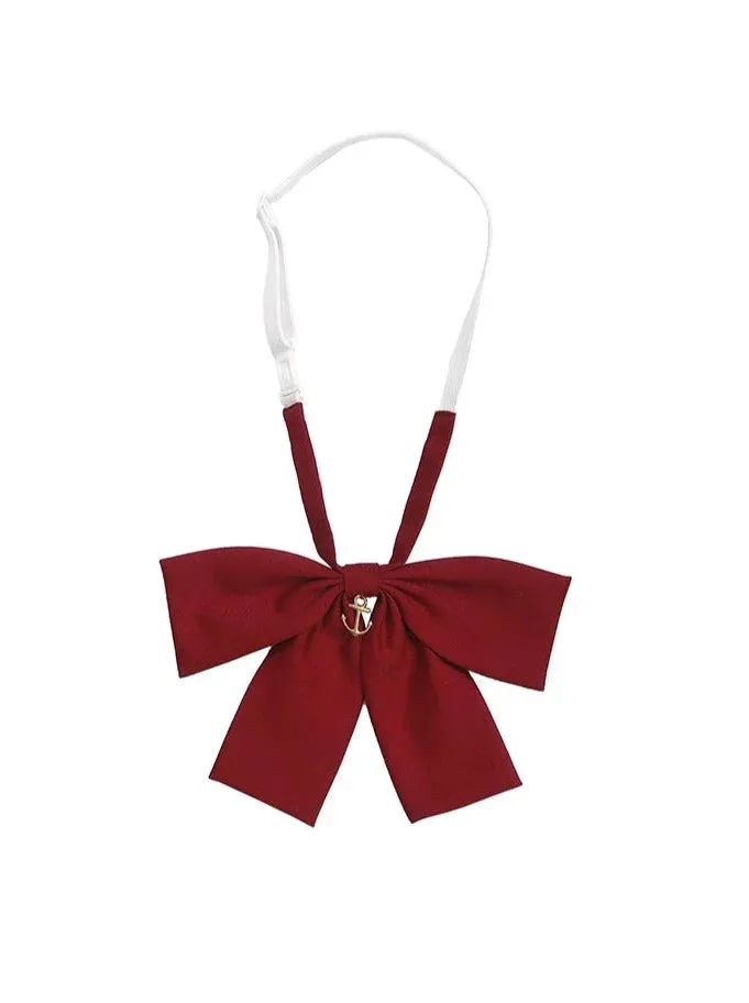 Color Sailor   Chamomile Ribbon Dress Elegant Blue Route Tie Gray