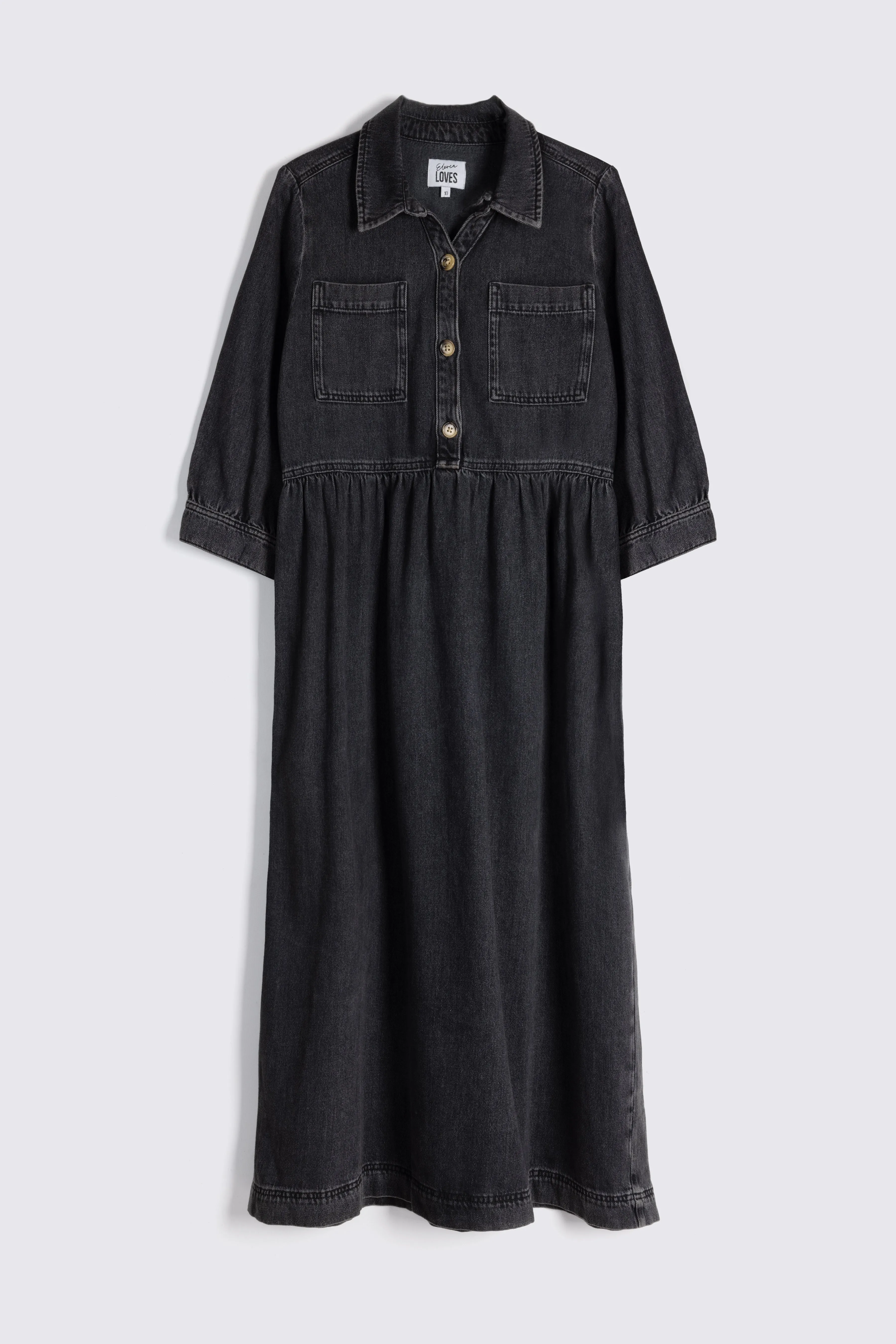 DAPHNE DENIM DRESS (WASHED BLACK)