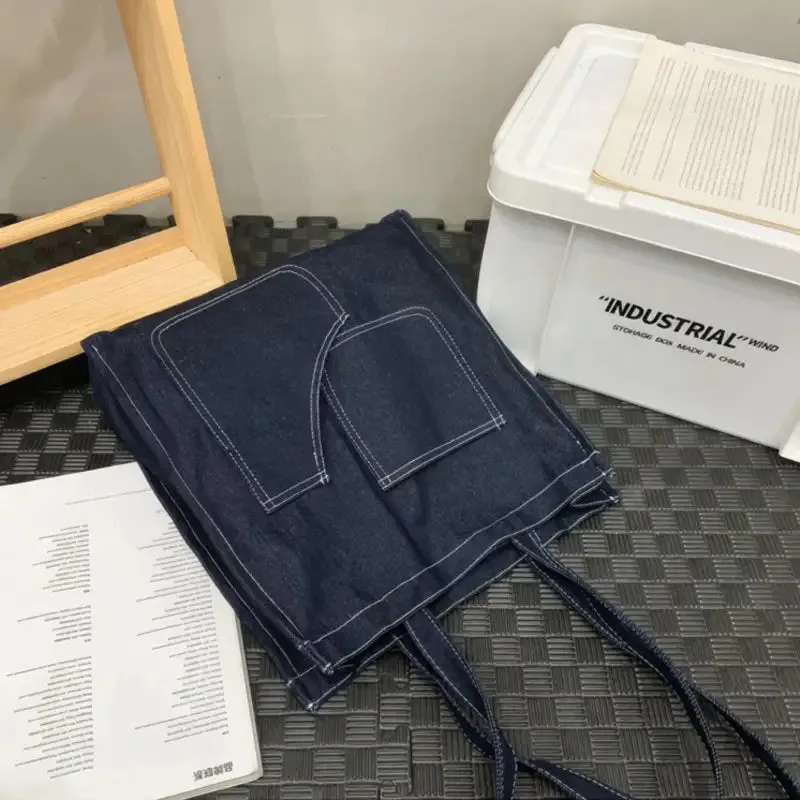 Denim bag large capacity tote bag