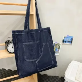 Denim bag large capacity tote bag