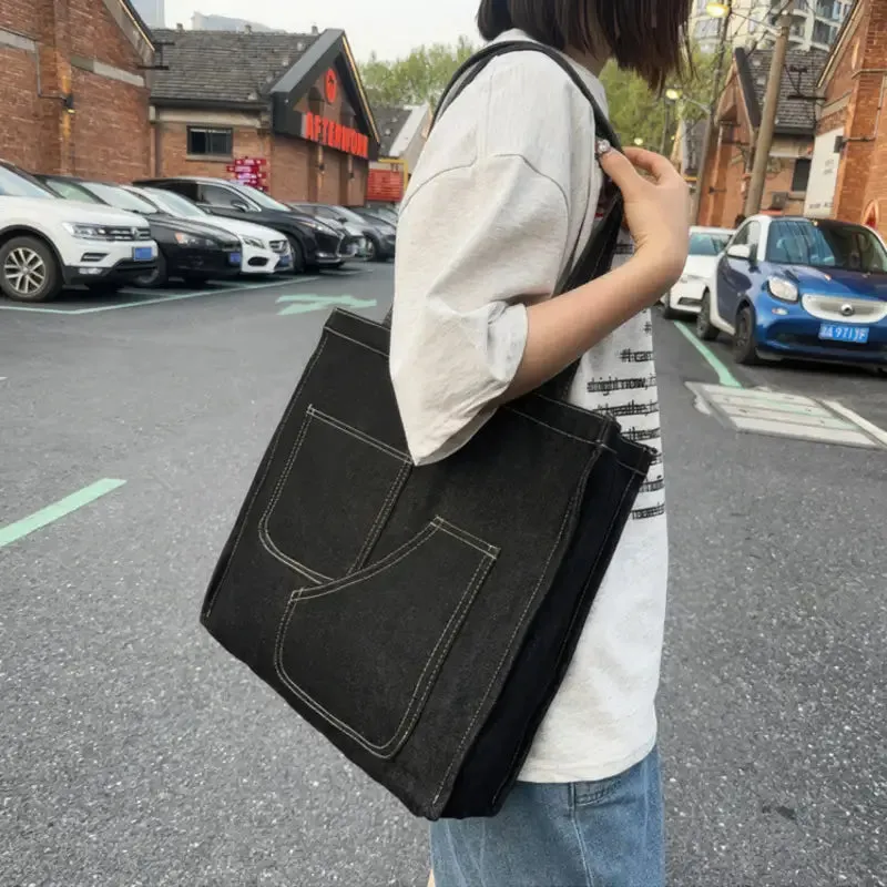 Denim bag large capacity tote bag