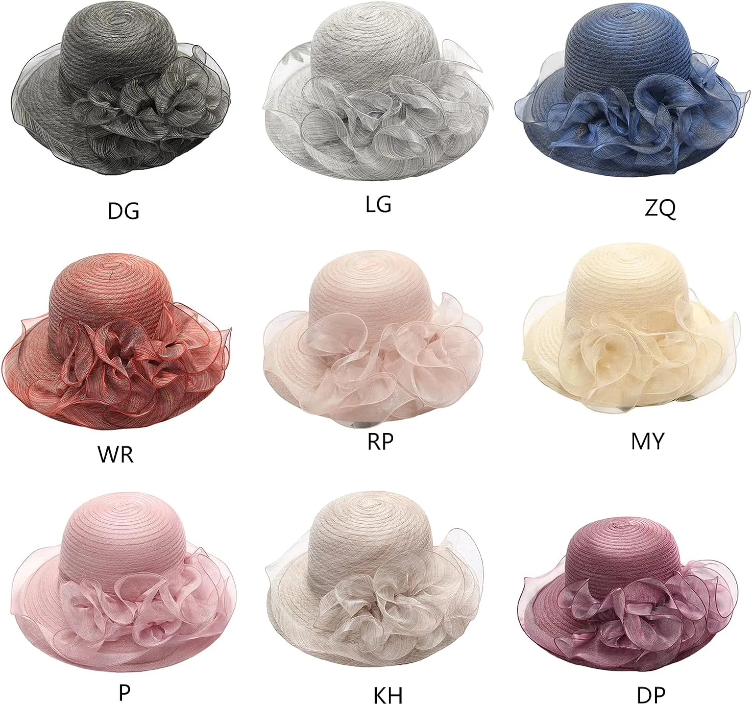 Derby Hat for Women Organza Tea Party Hat Women Fascinator Hat Church Hat Church Fascinator Wedding Hat Sun Hat