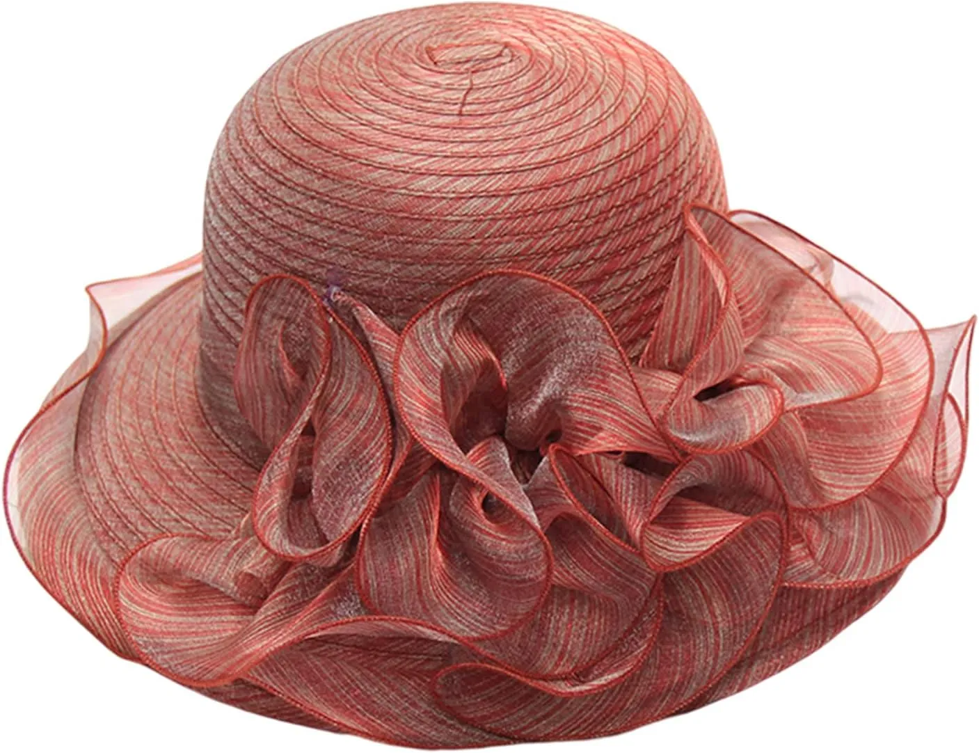 Derby Hat for Women Organza Tea Party Hat Women Fascinator Hat Church Hat Church Fascinator Wedding Hat Sun Hat