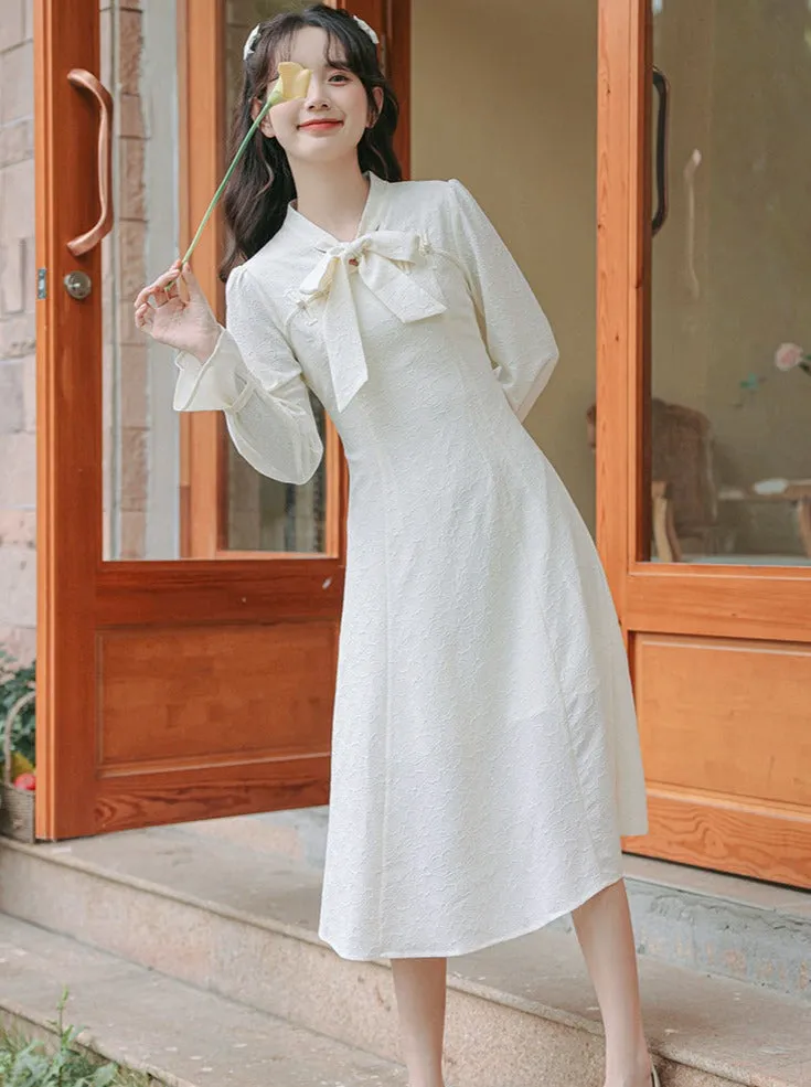 Dress Girly French Retro Pure