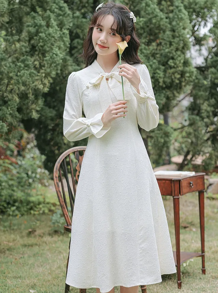 Dress Girly French Retro Pure