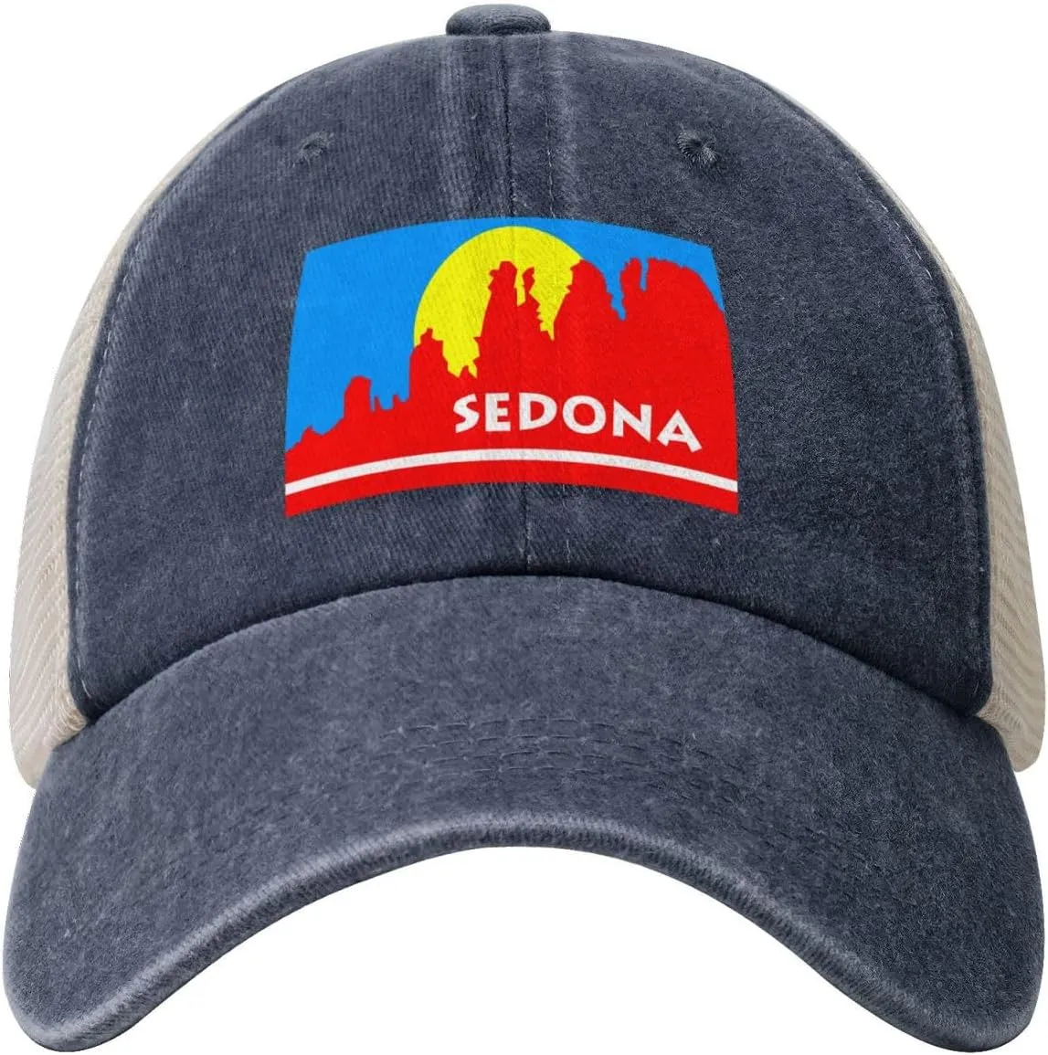 Flag of Sedona, Arizona Baseball Cap Women Men Mesh-Back Hat Retro Trucker Hats Sun Hat