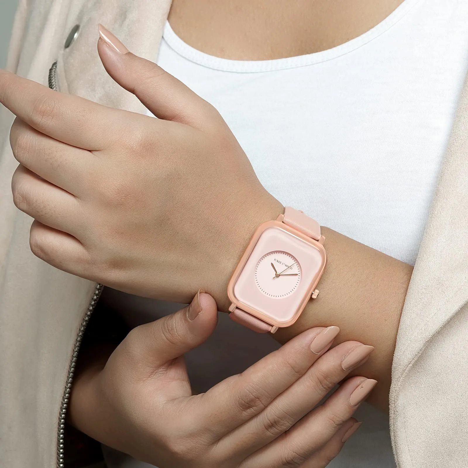 Joker & Witch Utopia All Pink PU Strap Watch