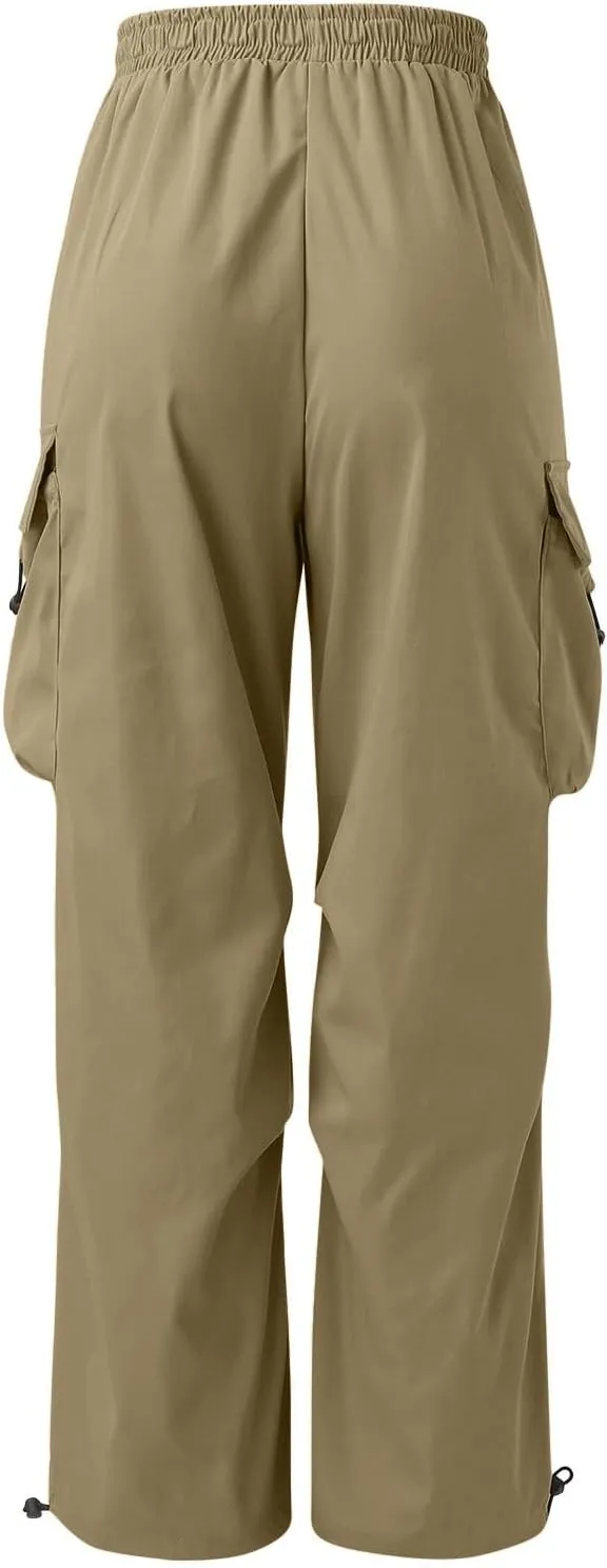 Men Baggy Cargo Pants Trendy Casual Parachute Pants Loose Harem Joggers Streetwear Drawstring Sweatpants with Pocket
