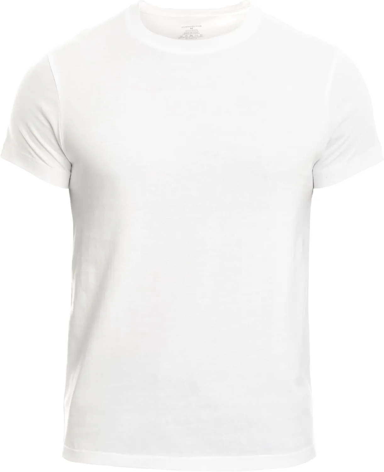 Mens Crew Neck T-Shirt (Slim Fit) | Cotton Rich Mens Tshirt (3/6 Pack) | Ultra Soft, Breathable (Made in Egypt)