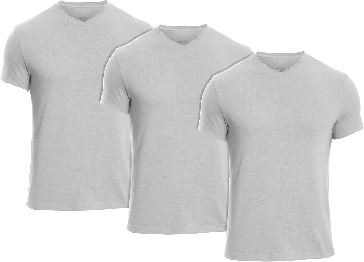 Mens V-Neck T-Shirt (Slim FIT) | 3/6 Pack, Vneck Tshirt | Cotton Rich, Ultra Soft, Breathable, Tag Free (Made in Egypt)