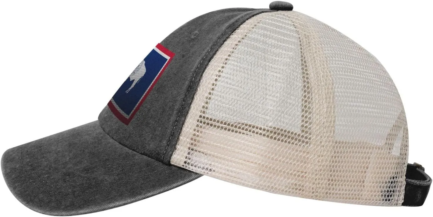 Mesh Style Flag of Wyoming Baseball Cap Women Men Mesh-Back Hat Retro Trucker Hats Sun Hat