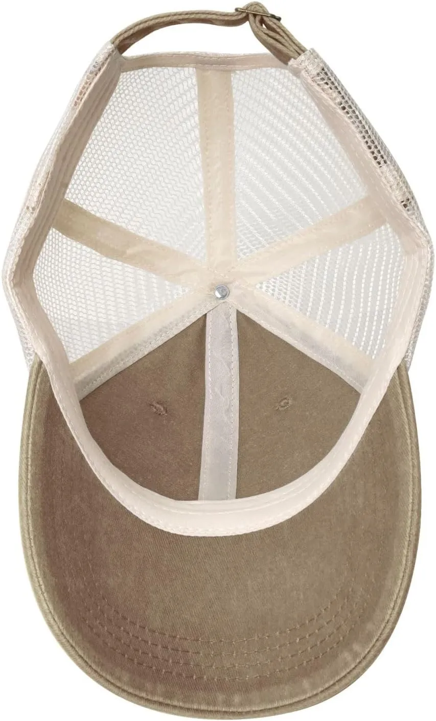 Mesh Style Flag of Wyoming Baseball Cap Women Men Mesh-Back Hat Retro Trucker Hats Sun Hat