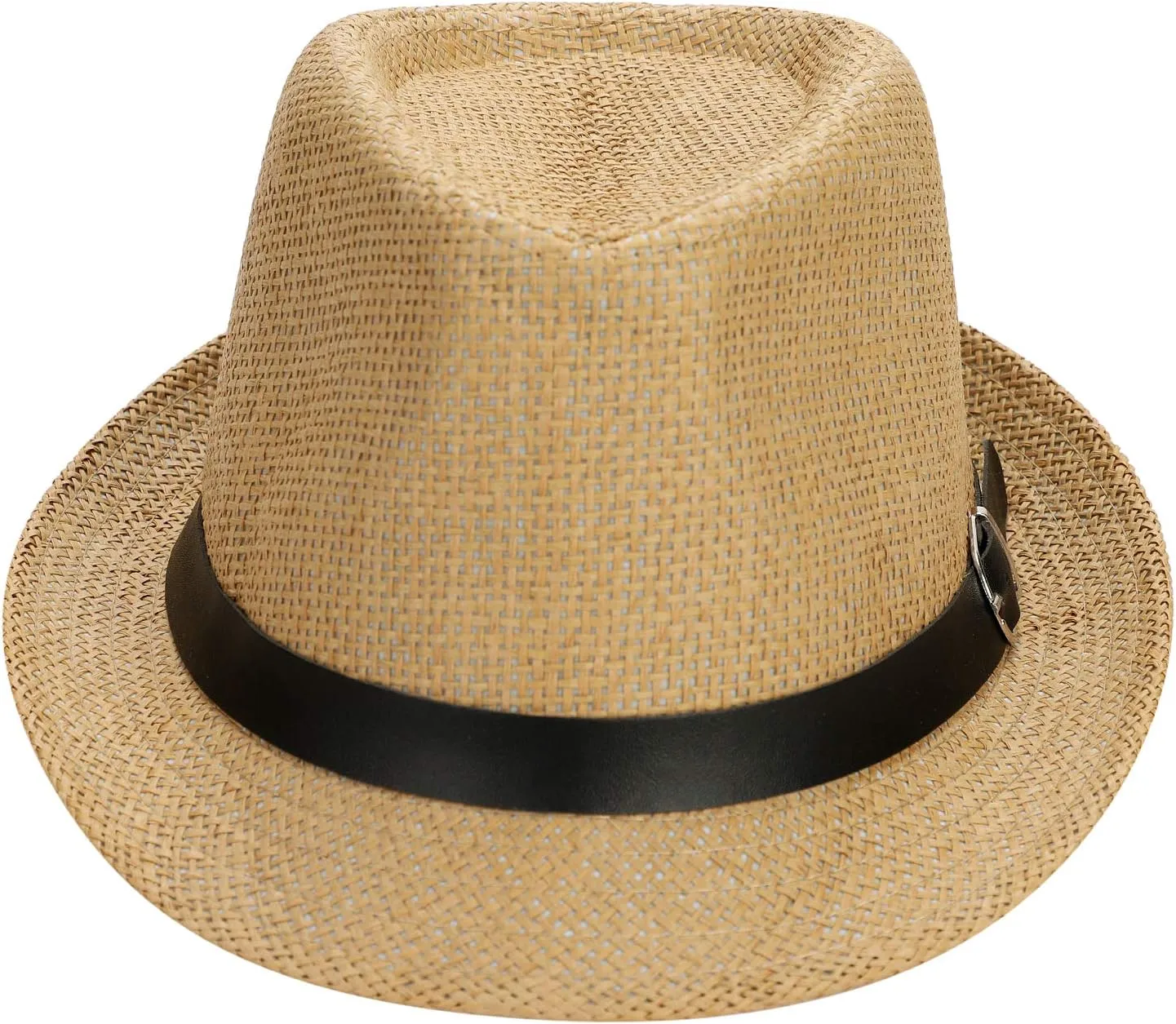 Summer Straw Sun Fedoras Hats Trilby Panama Jazz Beach Hat UPF50  Short Brim Travel Anti-UV Protection Cap with Belt