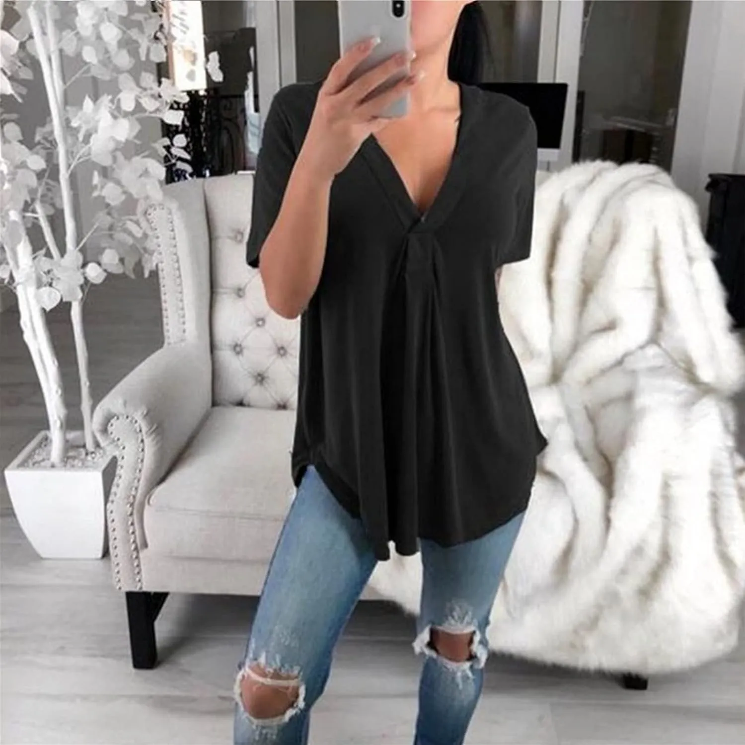 Top T-Shirt for Women Beach Daily Causal T-Shirt T