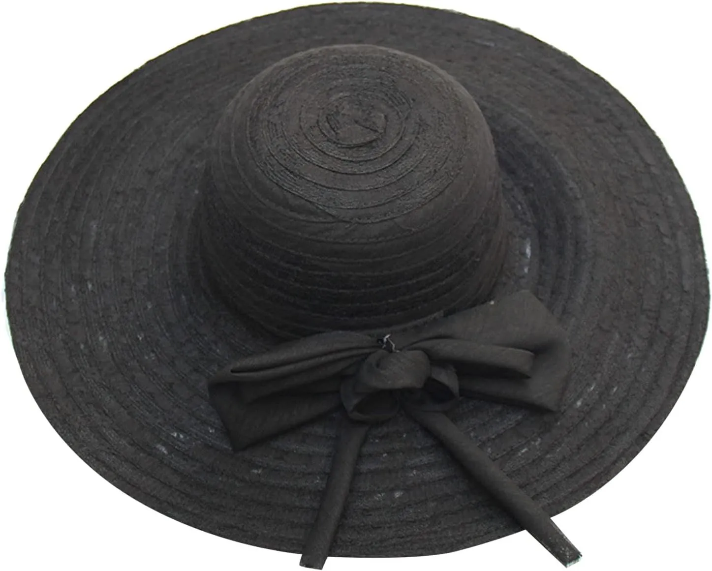 Wide-Brim Floppy-Kentucky-Hat for Womens - Foldable Lace Sun-Hats with Flower Fascinator Tea Party Wedding Hat