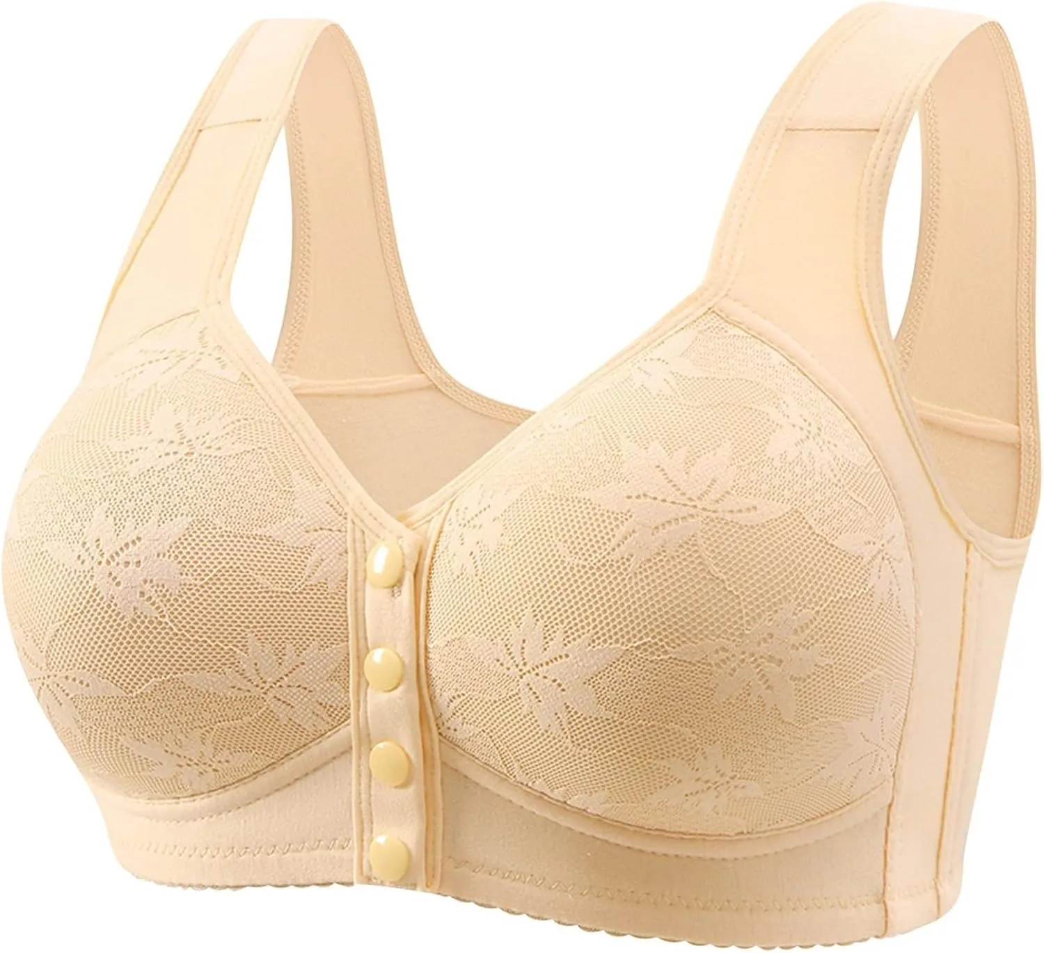 Women's Breathe Modal T-Shirt Bra Comfort Breathable Plus Size Daily Bras No Underwire Full Support T-Shirt Bra with