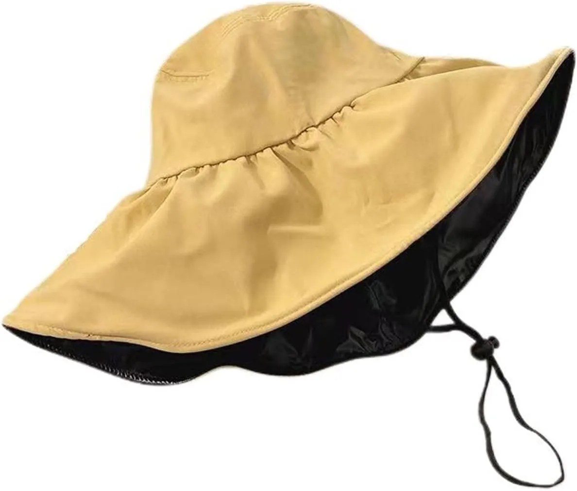 Women's Packable Sun Hat Cotton UV Protection Wide Brim Sun Cap Beach Hat Foldable Visor Travel Floppy Hats