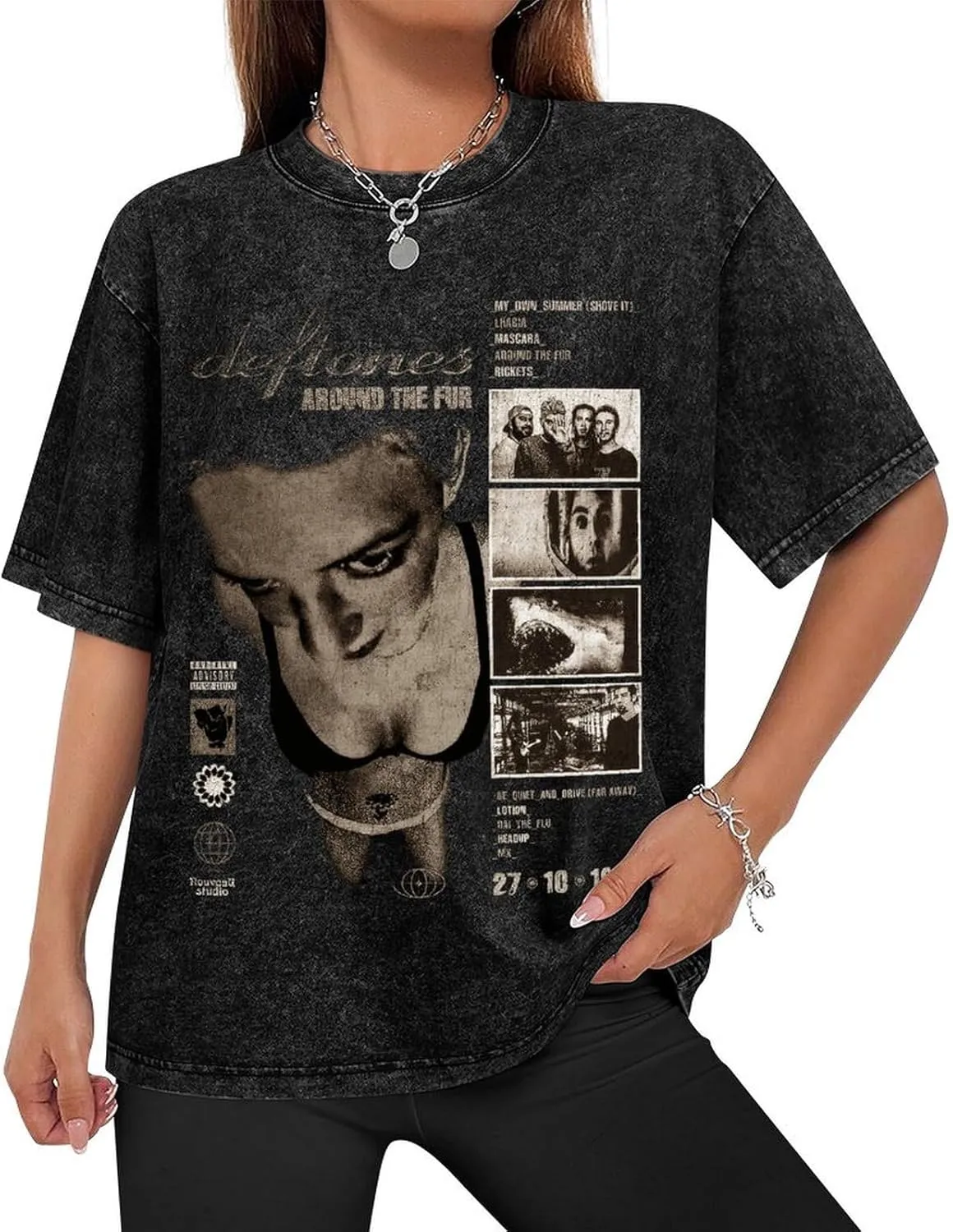 Women's T-Shirt,Retro Vintage Round Neck Washed Short Sleeve T-Shirt for Womens